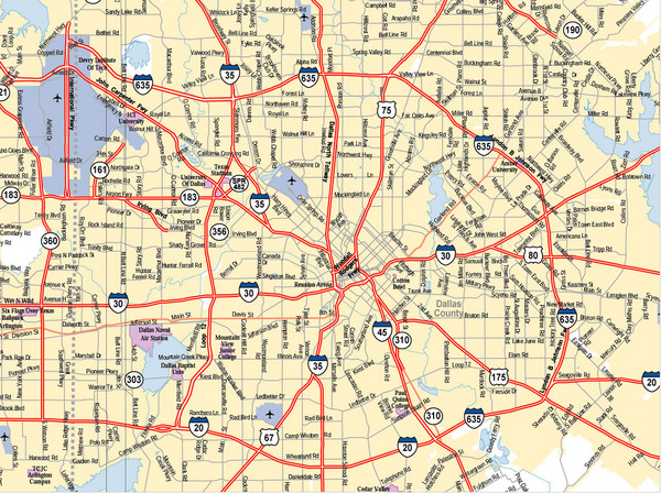 Dallas-Texas-Map