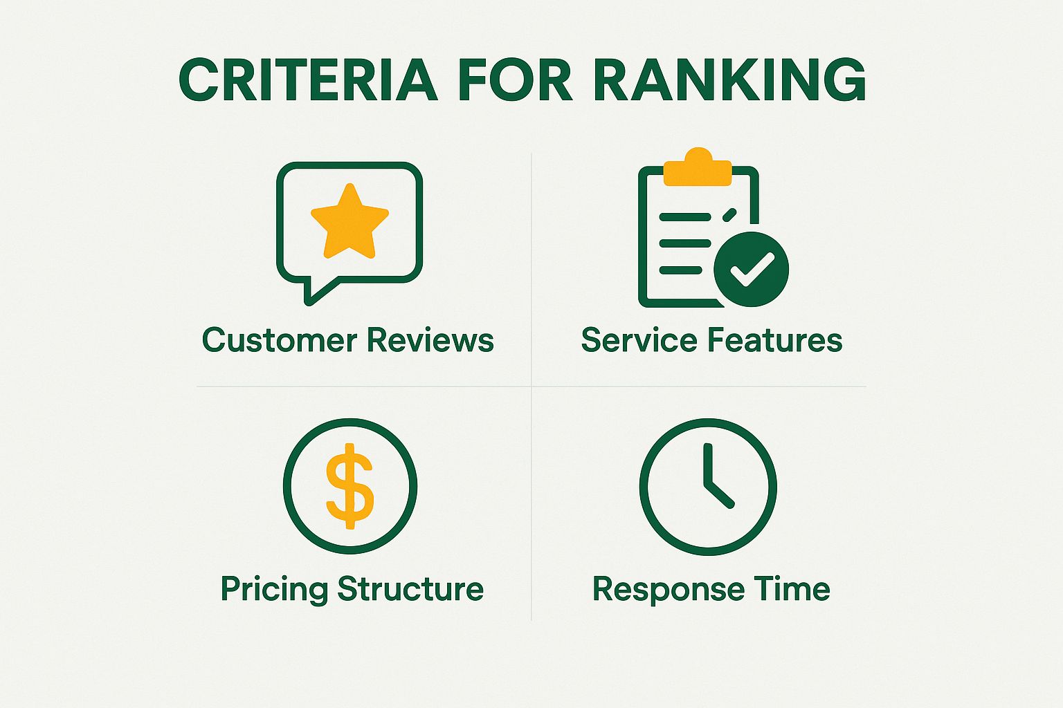 Criteria for Ranking Criteria for Ranking